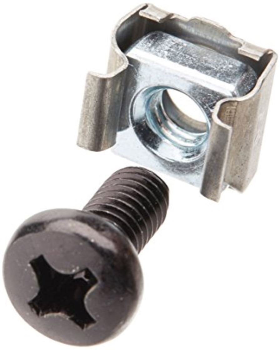 Astrotek M6 Cage Nuts & Screws (Pack Of 10) Silver Color Oxide Finish Phillips Drive Length Fully Threaded