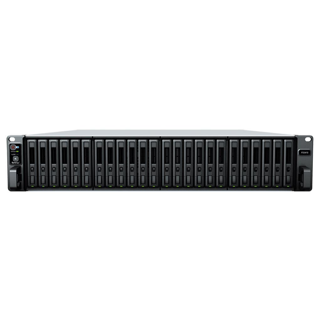 Synology FS3410 24Bay Nas Intel Xeon D-1541 16GB DDR4 Ecc 4x1GbE 2x10GbE 2xUSB3.2 2xGen3x8 Slots 2U PR 5YR WTY