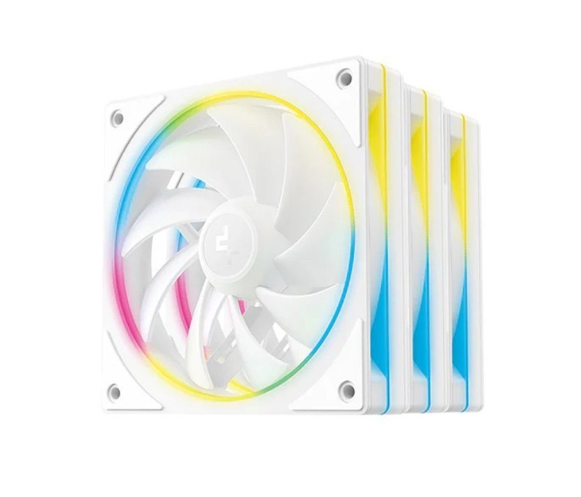 DeepCool FL12 Se WH 3 Pack 120MM Performance Argb Fans , Hydro Bearing 120×120×25 mm(L×W×H)