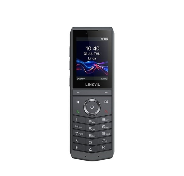 Fanvil W620W Portable Wi-Fi Phone, 2.4-Inch HD LCD Screen,Video Preview, Programmable Keys,Type-C Port, Built-In Dual-Band Wi-Fi 6, 240H Standby