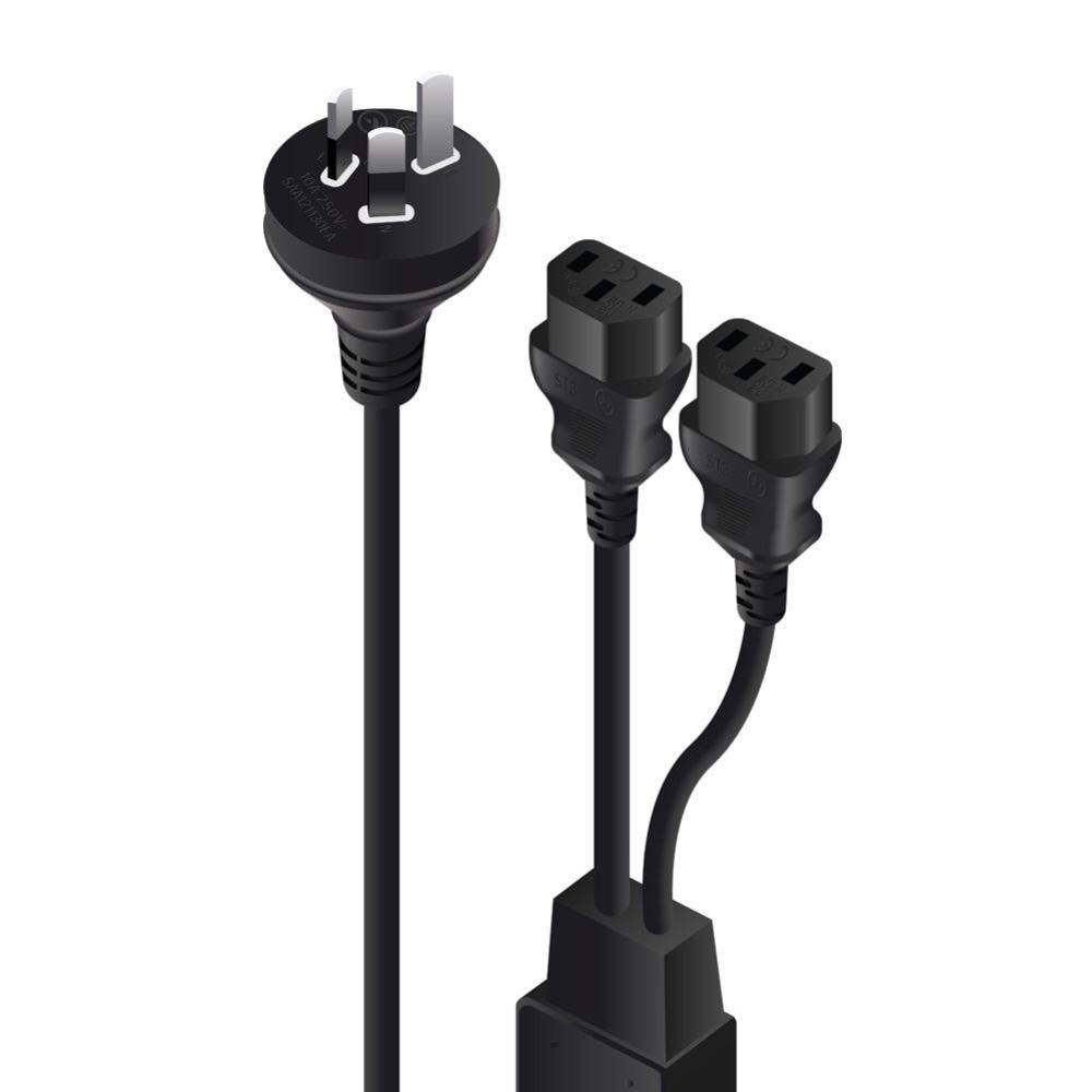 Miscellaneous Misc 2M Aus 3 Mains Plug To 2 X Iec