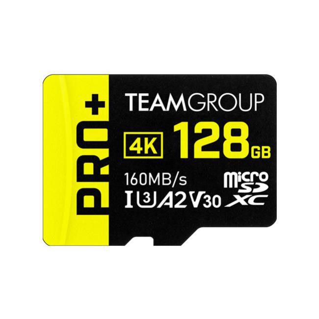 Team Group Pro+ 128GB Micro SDXC Uhs-I U3 A2 V30 Memory Card