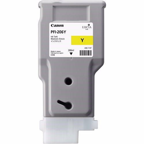 Canon Lucia EX PFI-206Y Original High Yield Inkjet Ink Cartridge - Yellow Pack