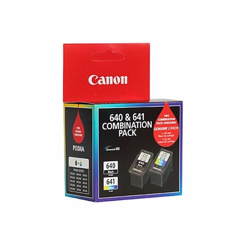 Canon PG640CL641CP 1X PG-640 Black 1X CL-641 Colour Ink Cartridge Combo Pack