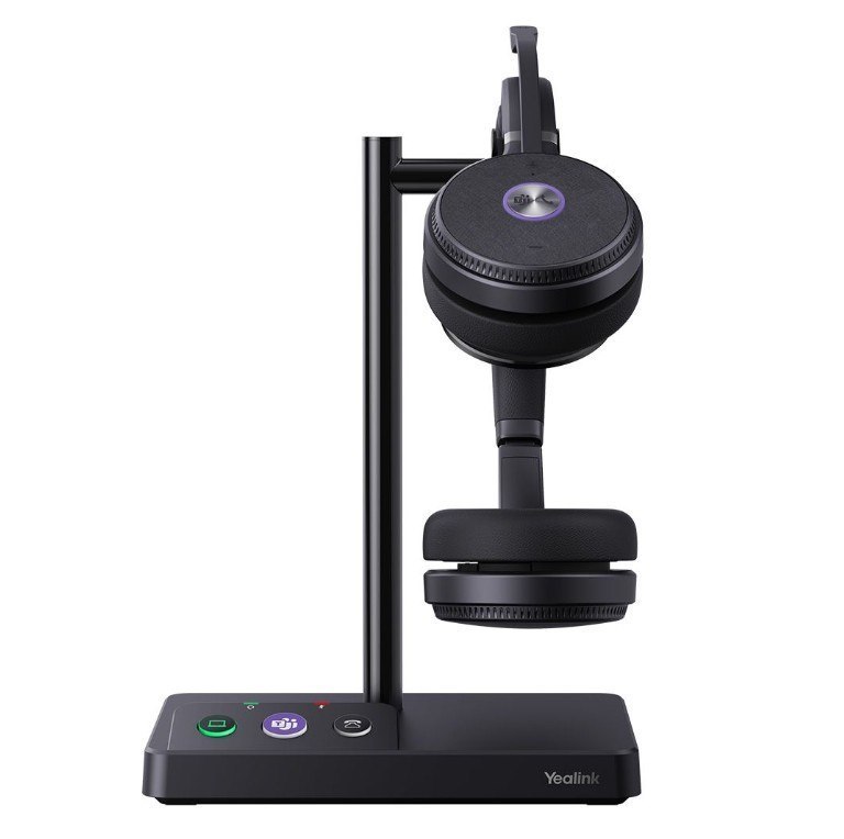 Yealink Last Stock Yealink WH62 Dual Teams Dect Wireless Headset Headset, Busylight On Headset, Leather Ear Cushions, Acoustic Shield Technology, Built-In Rin