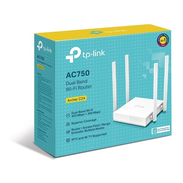TP-Link Archer C24 Wi-Fi 5 IEEE 802.11ac Ethernet Wireless Router