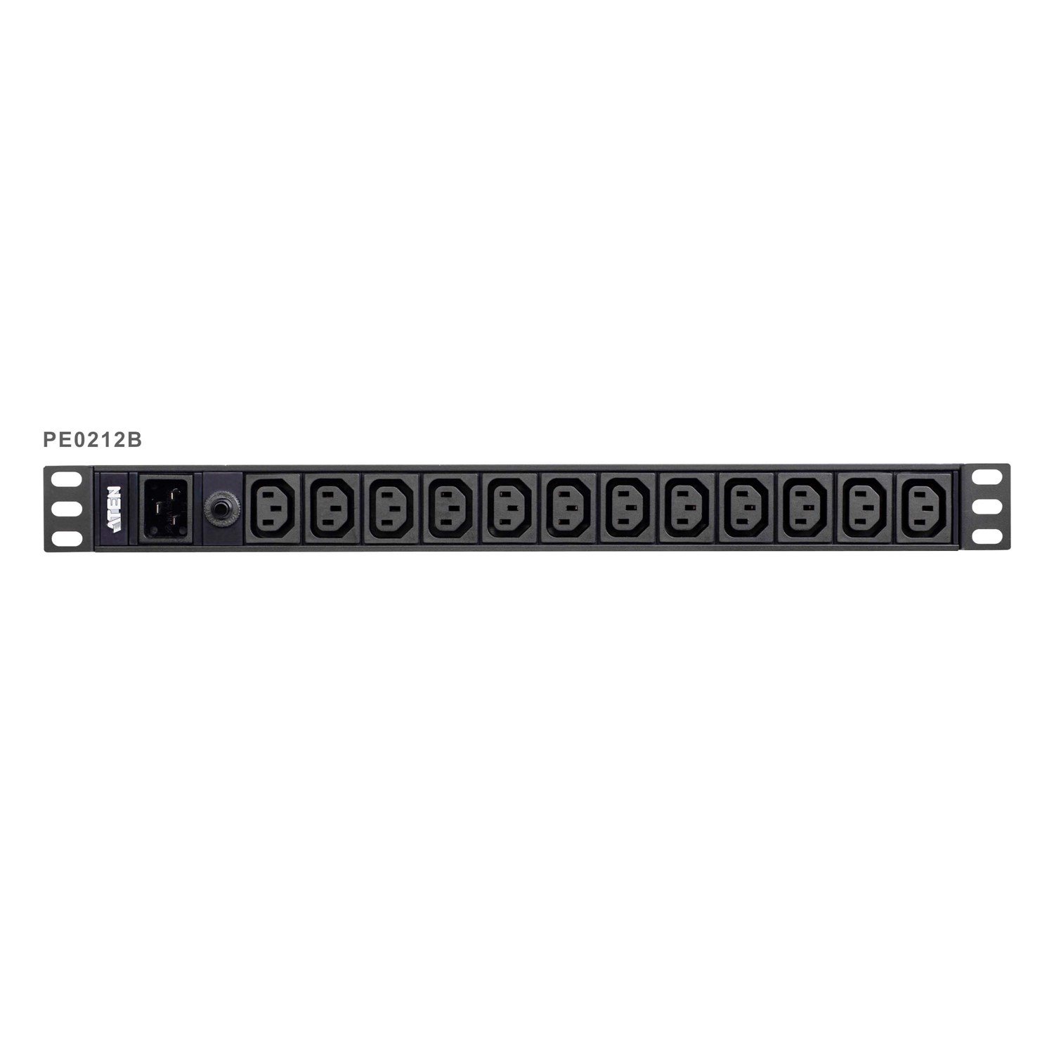 Aten 12 Port 1U Basic Pdu Supports Up To 15A With 12 Iec C13 Outputs, Overload Protection