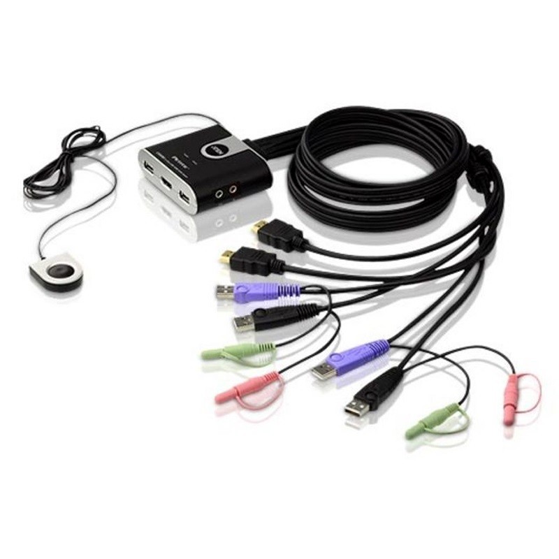 Aten 2 Port Usb Hdmi Cable KVM SWTCH