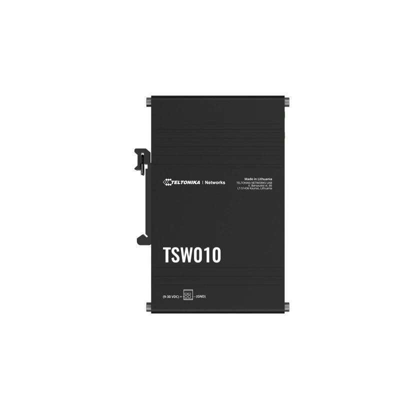 Teltonika | TSW010 | 5 Port Industrial Din Rail Unmanaged Ethernet Switch, Plug-N-Play