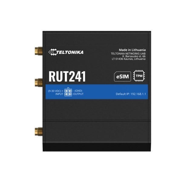 Teltonika | RUT241-eSIM | Compact 4G Esim™ Lte Cat 4 Industrial Router