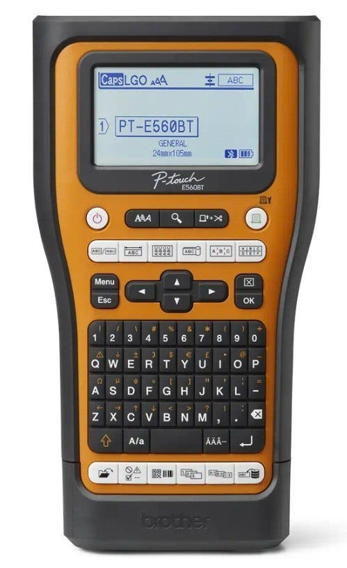 Brother Pt-E560btvp | P Touch Industrial Handheld Labeller With BlueTooth