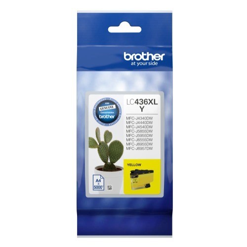 Brother LC-436XLY Yellow Ink Cartridge To Suit MFC-J6555DWXL - Up To 5000 Pages