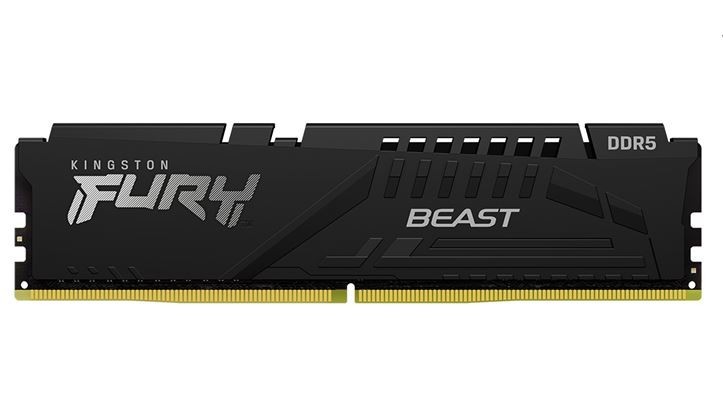 Kingston Fury Beast 16GB DDR5 Desktop Memory, PC5-44800, 5600Mhz CL40 Black Heat Spreader Support Intel XMP Retail Pack [KF556C40BB-16-SP]