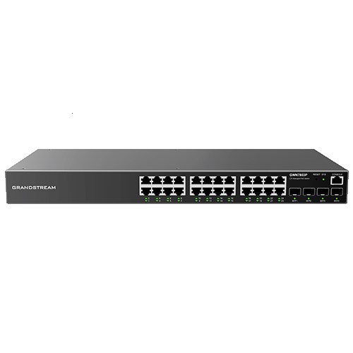 GrandStream | GWN7803P | Enterprise Layer 2+ Managed PoE Network Switch, 24 X GigE, 4 X SFP
