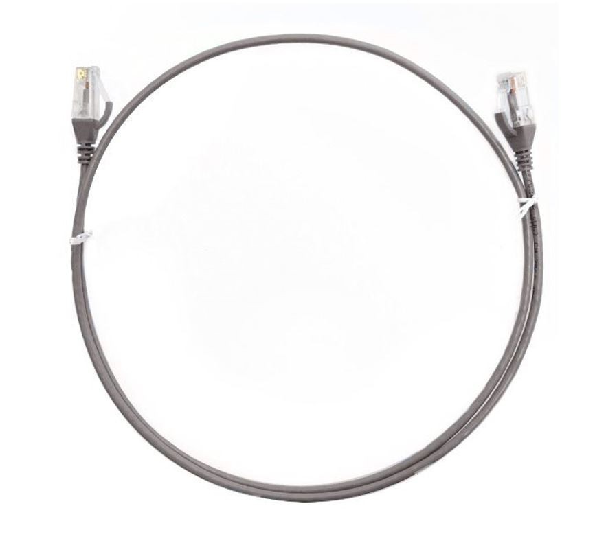 8Ware Cat6 Ultra Thin Slim Cable 3M / 300CM - Grey Color Premium RJ45 Ethernet Network Lan Utp Patch Cord 26Awg For Data