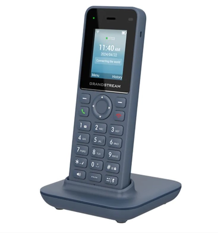 Grandstream WP816 Cordless Wi-Fi Ip Phone With Integrated Dual-Band And 6-Hour Talk Time, Bluetooth, Wi-Fi, HD Voice, 2 Sip Accounts, 2 Lines