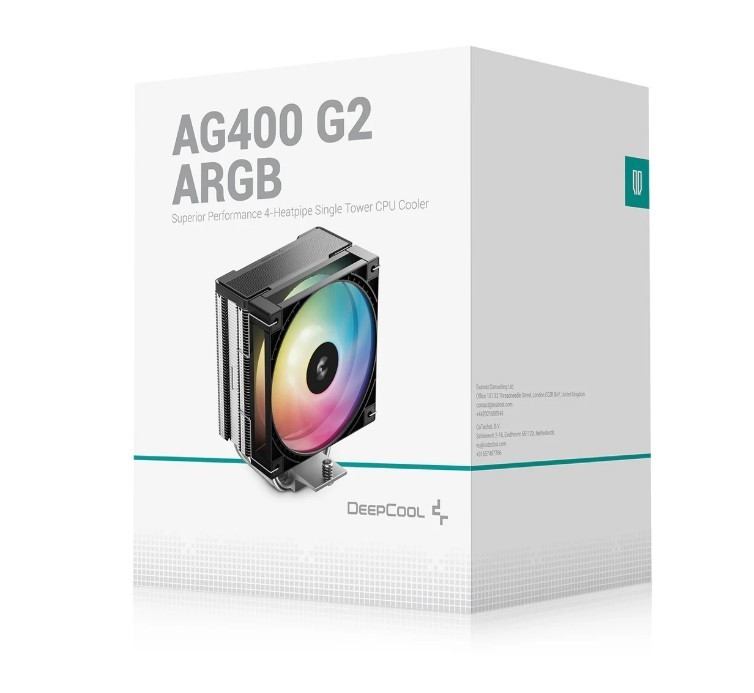 DeepCool Ag400 Argb G2 Superior Performance 4 Heatpipe Single Tower Cpu Cooler
