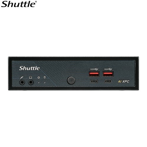 Shuttle Ai XPC, Intel ® Meteor Lake Core Ultra 5 125H Processor, 2X DDR5, 3X M.2 2280, 2X Hdmi, 2X DP, 8X Usb, 4X 2.5G Lan, 1X M.2 2230