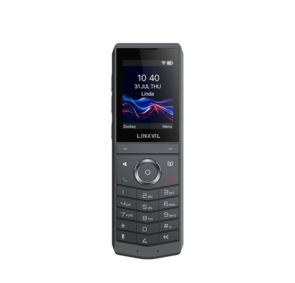 Fanvil W620W Portable Wi-Fi Phone, 2.4-Inch HD LCD Screen,Video Preview, Programmable Keys,Type-C Port, Built-In Dual-Band Wi-Fi 6, 240H Standby