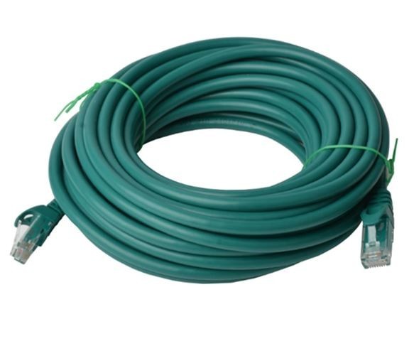 8Ware Cat6 Cable 15M - Green Premium RJ45 Ethernet Network Lan Utp Patch Cord 26Awg Cu Jacket
