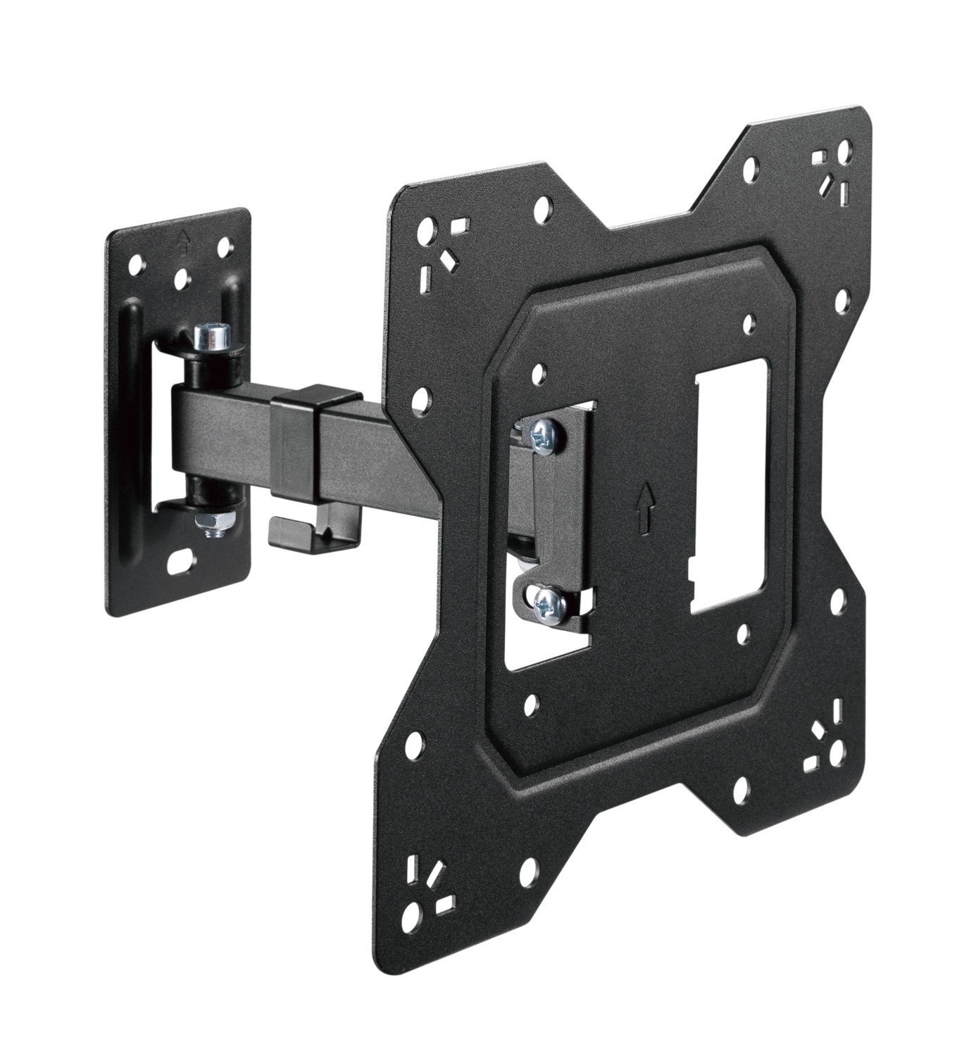 Brateck Economical Full-Motion TV Wall Mount For 23'-43' Fit Curved TV Up To 30KG, Vesa 100X100,100X200,200X100,200X200 Fine Texture Black (LS)
