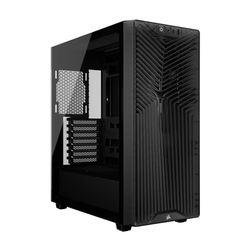 Corsair 3200D RS Mid-Tower PC Case - Smoke, Atx Matx Itx, TG Panel, 400MM Gpu, 165MM Cpu, 360MM Rad, Usb-C, 7 Slots, 2X2.5 1X3.5, 2YR WTY, Steel TG