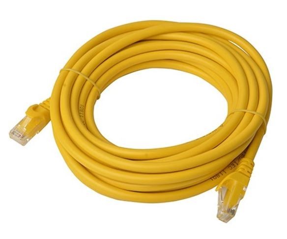 8Ware Cat6 Cable 5M - Yellow Premium RJ45 Ethernet Network Lan Utp Patch Cord 26Awg Cu Jacket