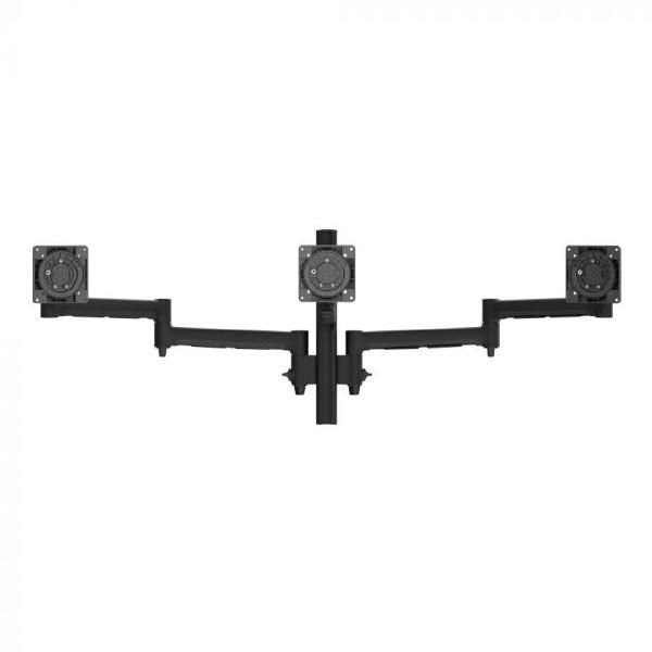 Atdec Awms-3-13714 Triple Monitor Arms + 400MM Post / 12KG (26.5LB) Flat Screens, 10KG (22LB) Curved Screens + Bolt-Through Desk Fixing, Black