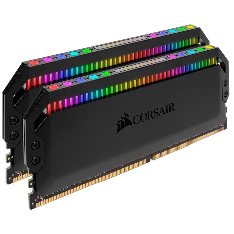 Corsair (LS)Corsair Dominator Platinum RGB 32GB (2x16GB) DDR4 3200MHz C16 XMP 2.0 Black Desktop PC Gaming Memory
