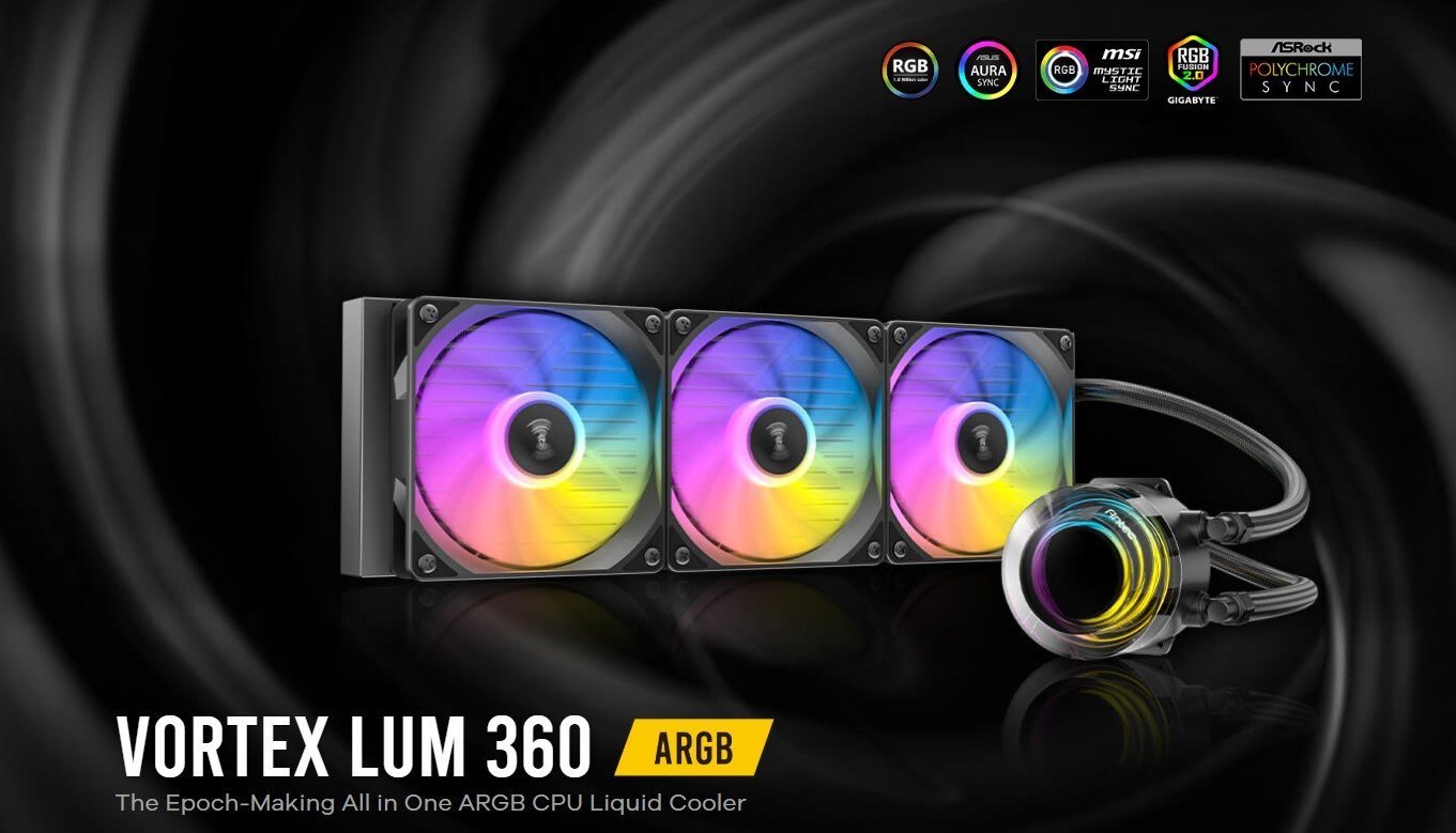 Antec Vortex Lum 360 Argb The Epoch-Making All In One Argb Cpu Liquid Cooler
