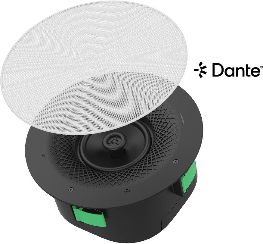 Yealink Ceiling Speaker CS10 Dante Edition, 2-Way Coaxial Dante Ceiling Loudspeaker For Exceptional Sound Quality
