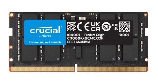 Crucial 32GB (1x32GB) DDR5 Csodimm 6400MHz C52 1.1V Notebook Laptop Memory For Intel Core Ultra Processors Ai PC
