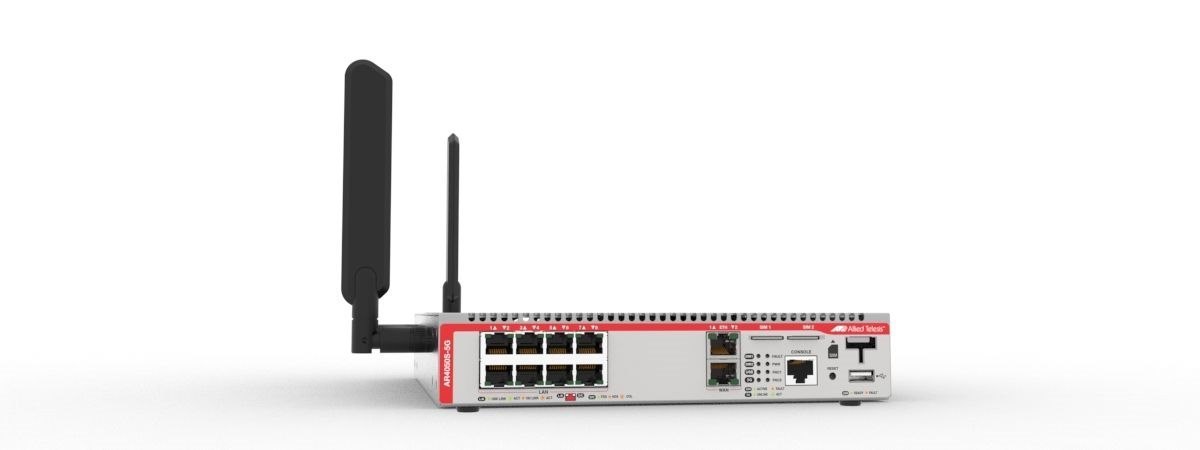 Allied Telesis 5G Utm Firewall Router, 2X 10/100/1000 Wan And 8X 10/100/1000 Lan With 5G Mobile Broadband Access And Dual Sim Slots. Au Power Cord.