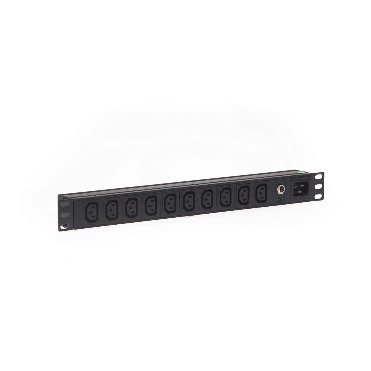 4Cabling 1Ru 10 Way C13 10A Outlet Horizontal Pdu Rack Mount Power Rail With C19 Inlet