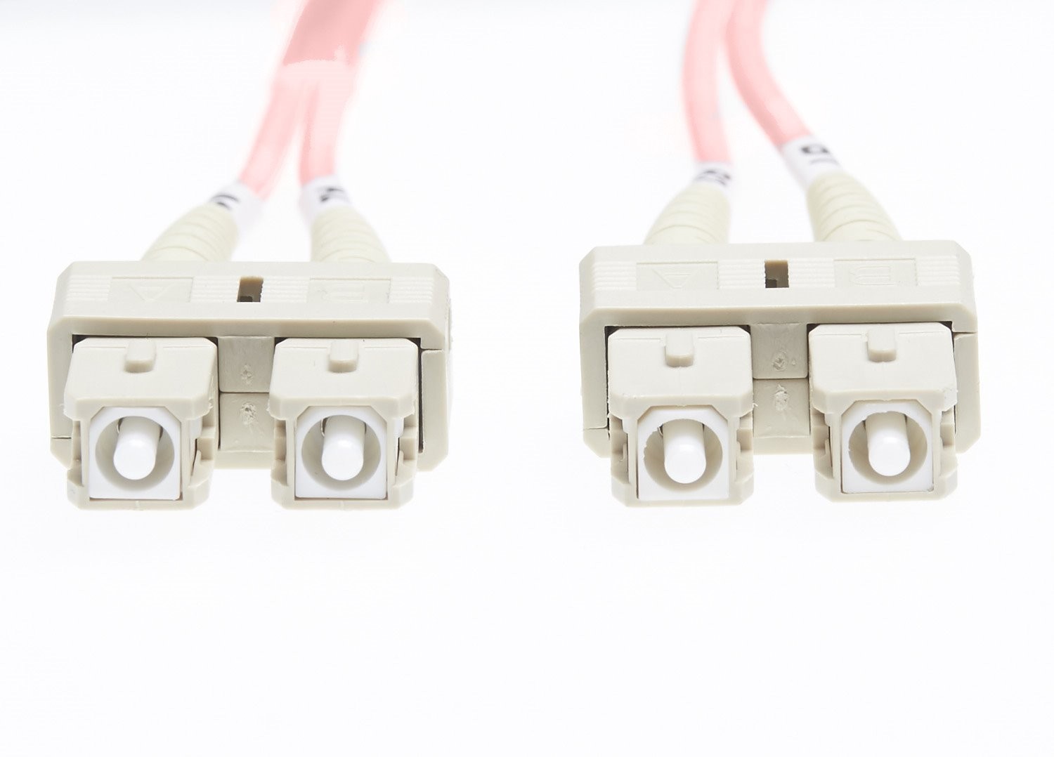 4Cabling 1.5M SC-SC Om4 Multimode Fibre Optic Cable | Salmon Pink - 2MM