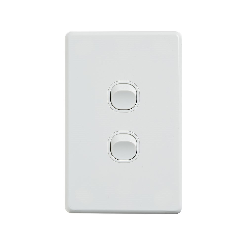 4Cabling 4C | Classic 2 Gang Switch 250V 16Ax | Vertical