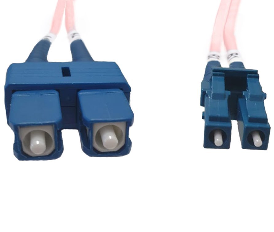 4Cabling 0.5M LC-SC Os1 / Os2 Singlemode Fibre Optic Cable: Salmon Pink