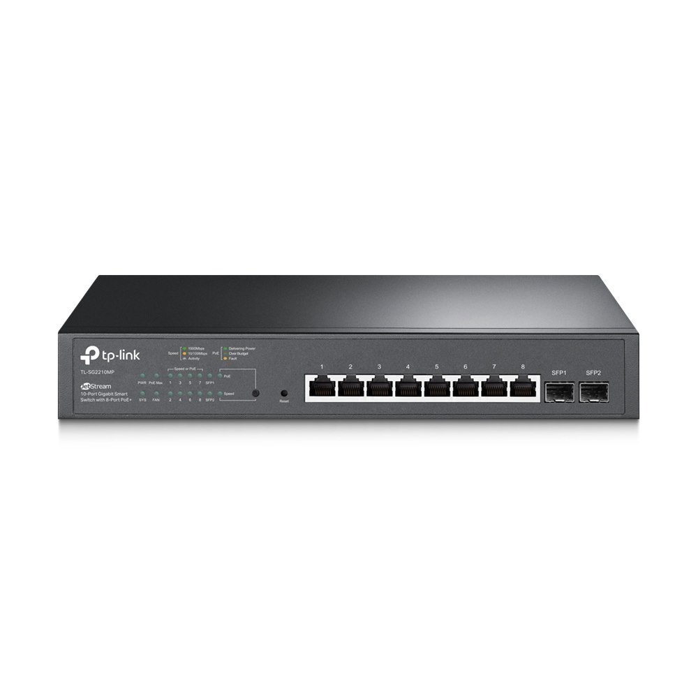 TP-Link | SG2210MP | Omada 10 Port Gigabit Smart Rackmount Switch With 8 Port PoE+