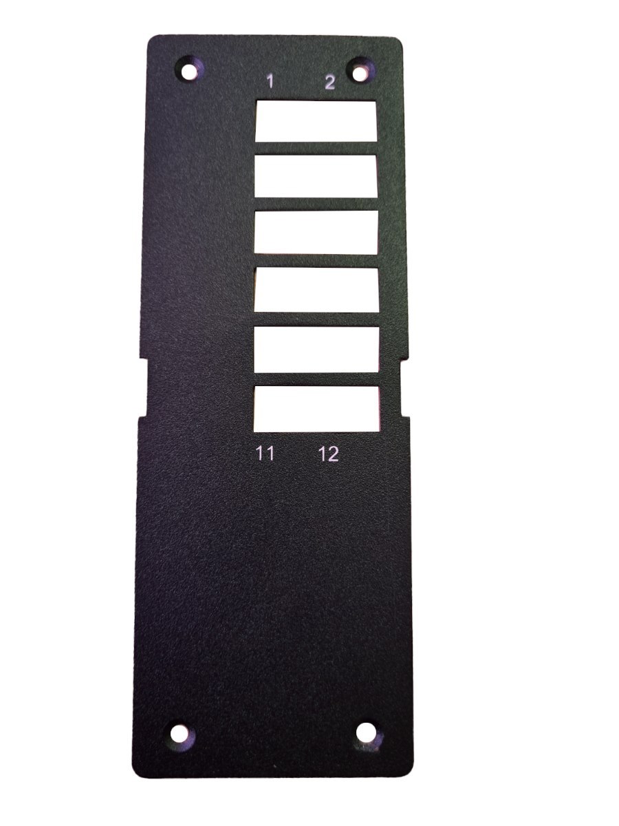 4Cabling 6 Port SC Duplex / LC Quad Fobot Din Mini Frontplate | Suitable For 015.004.0011