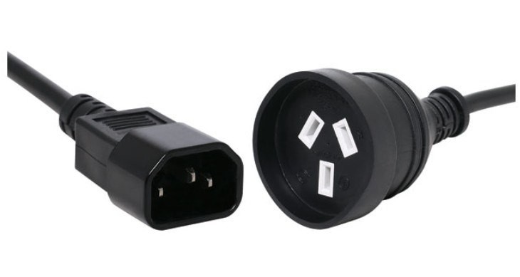 PowerShield Iec C14 10A To Aus 3 Pin 10A Socket Adaptor