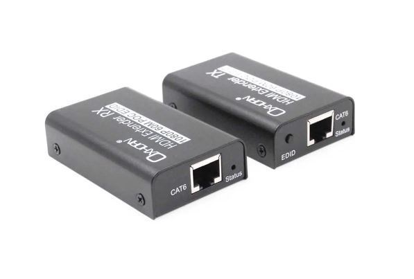 Just You PC Oxhorn Hdmi Extender Over Ethernet 1080P HDCP 1.2 FHD Up To 60M With PoE Function Alloy Casing Black 2 Year Warranty