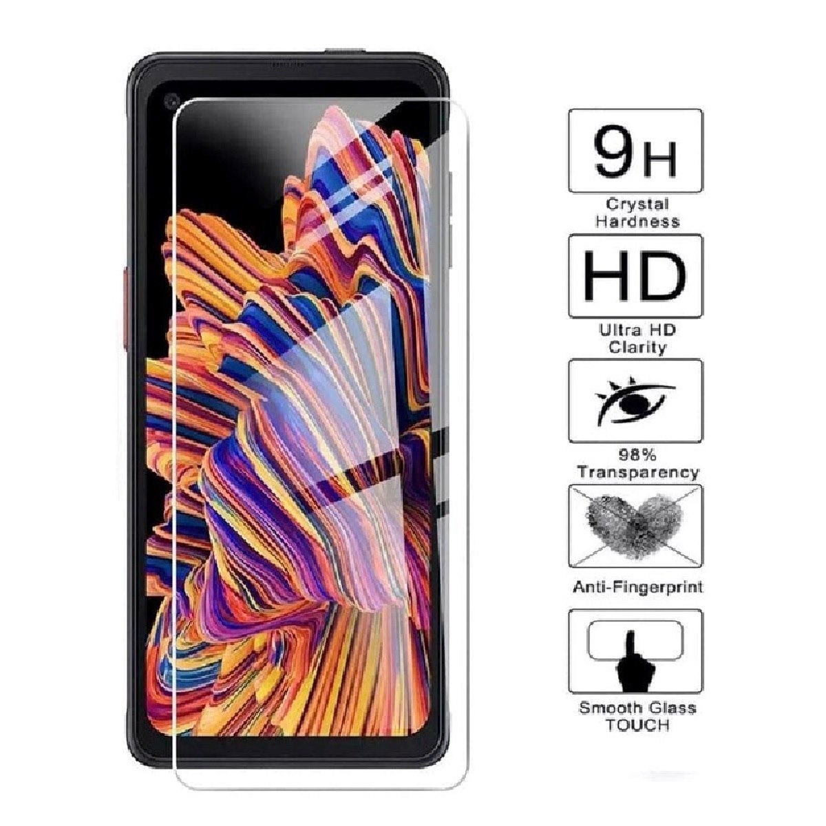 Usp Samsung Galaxy XCover7 Tempered Glass Screen Protector - 9H Surface Hardness, Ultra-Clear, Anti-Fingerprint, Smooth-Touch, High Sensitivity