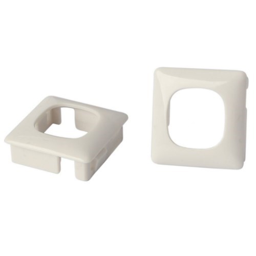 Oe Elsafe | Workstation Data Bezel - 25.4SQ Cutout To Suit Au/ NZ | White