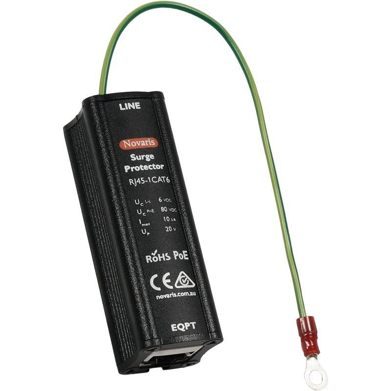 Novaris | Rj45-1Cat6 | Data Lan Protector | RJ45 Connectors For 1000BaseT | Cat6 & PoE