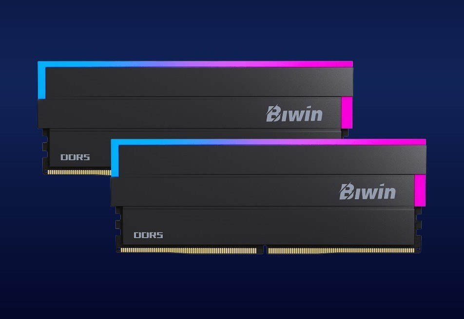 Biwin DDR5 Memory DW100 DDR5 RGB Memory 6000MHZ 32GB (16GB*2) CL30-38-38-76 1.35V B5dw100326030er2g-Cb001
