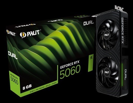 Palit RTX5060 Dual 8GB GDDR7 128Bit 3-DP Hdmi Ne75060019p1-Gb2063d