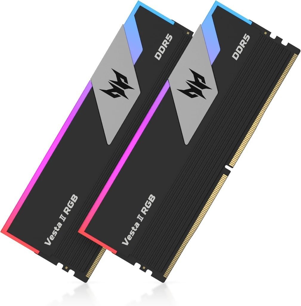 Biwin (Predator) Predator Vestaii 32GB 16GBx2 Black RGB DDR5 Memory 6000Mhz 1R*8 CL34