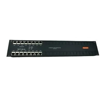 Novaris | Rj45-8Cat6 | Data Lan Protector, 8 Port, RJ45 Connectors, For 1000BaseT, Cat6 & PoE - 2Ru 19" Rack Mount