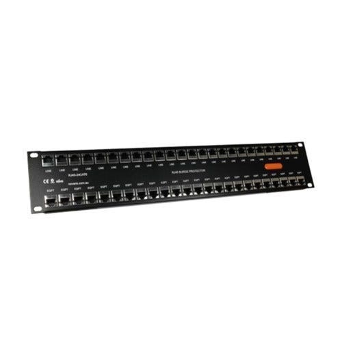 Novaris | Rj45-24Cat6 | Data Lan Protector, 24 Port, RJ45 Connectors, For 1000BaseT, Cat6 & PoE - 2Ru 19" Rack Mount