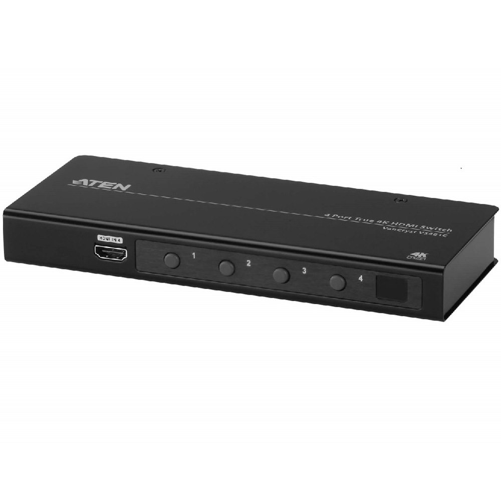 Aten (VS481C) 4 Port True 4K Hdmi Switch(Auto Switching For Auto Port Selection, HDCP Compliant, Port Selection Can Be Controlled BY RS232, Cascadable To 3 Leve